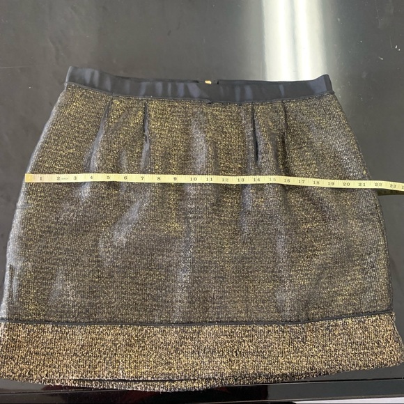 Ann Taylor Loft Gold and black mini skirt - Picture 8 of 12